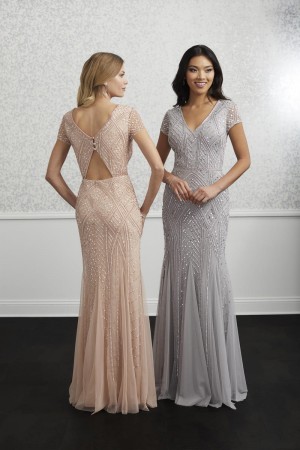 Adrianna Papell Platinum 40227 Short Sleeve Gown