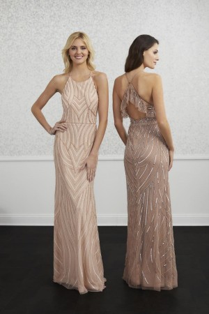 Adrianna Papell Platinum 40228 Ruffle Back Gown