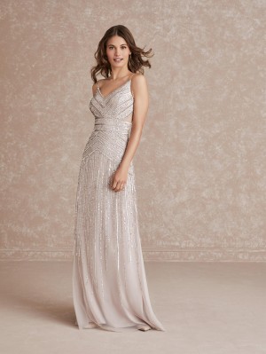 Adrianna Papell Platinum 40277 Modern Beaded Gown