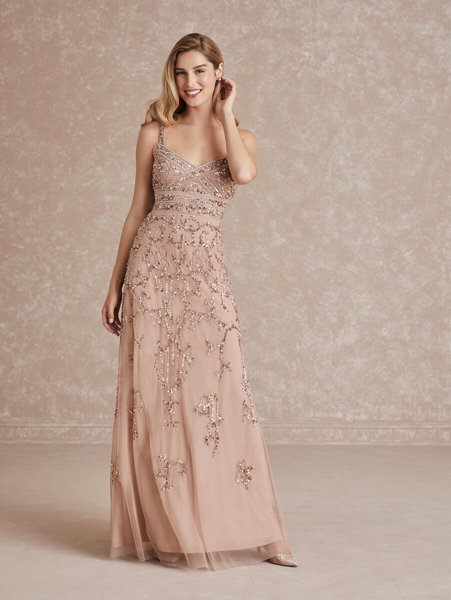 adrianna papell embellished gown