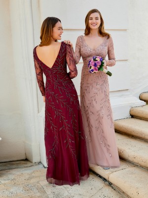 Adrianna Papell Platinum 40333 Long Sleeve Gown