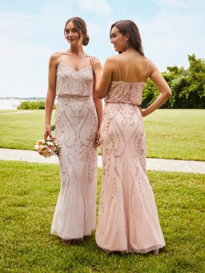 Adrianna Papell Platinum 40343 Blouson Beaded Gown