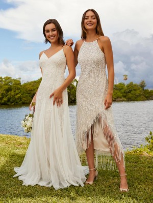 Adrianna Papell 40364 Beaded Destination Wedding Gown