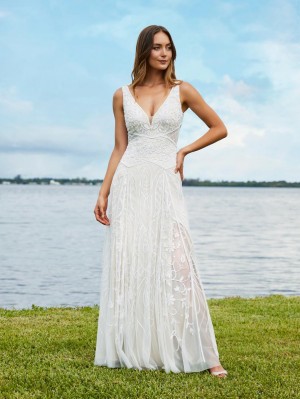 Adrianna Papell 40365 Lavish Informal Wedding Gown
