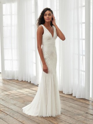 Adrianna Papell 40406 Flattering Informal Wedding Dress