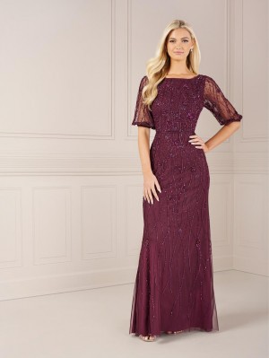 Adrianna Papell Platinum 40443 Chic Elbow Sleeve Gown