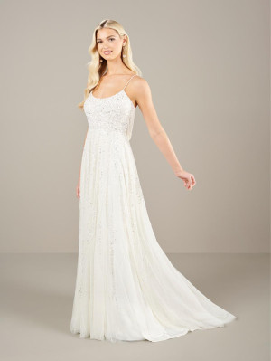 Adrianna Papell 40446 Cowl Back A-Line Destination Gown