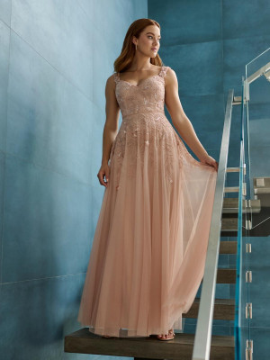Adrianna Papell Platinum 40475 Soft A-Line Beaded Gown