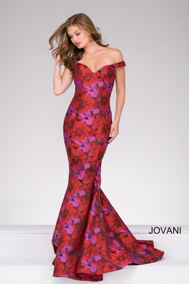 jovani 40718 off shoulder floral print mermaid dress coupon designs