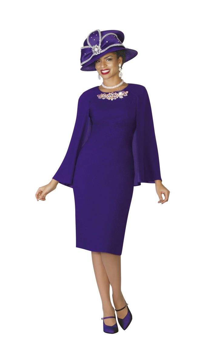 Ladies purple on sale church dresses