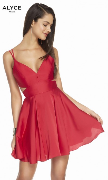 chiffon cut out dress