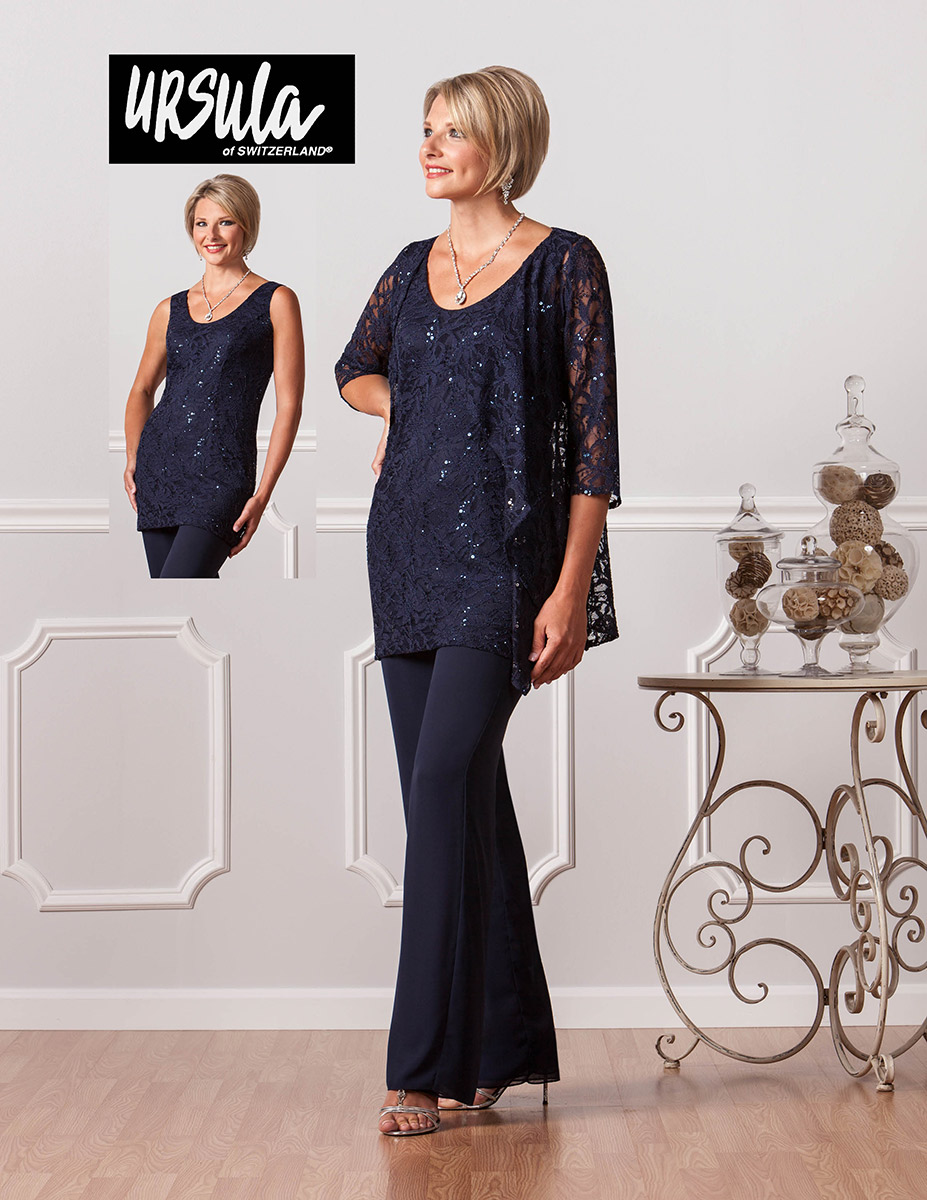 Ursula 41345 Plus Size Formal Pant Suit - French Novelty