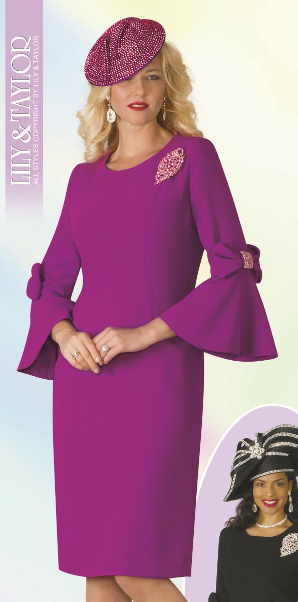Ladies purple church karen dresses