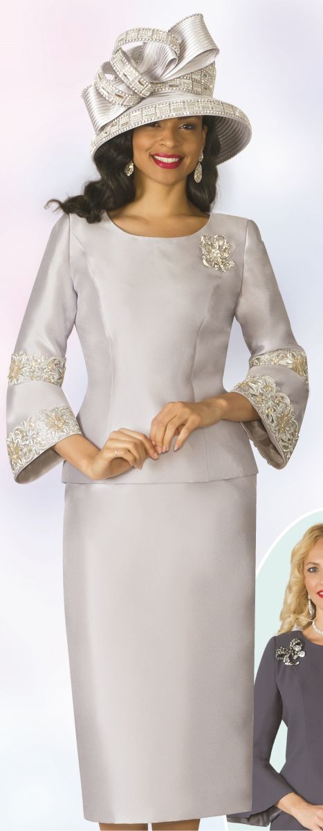 Lily and Taylor 4187 Ladies Elegant Church Suit: French Novelty