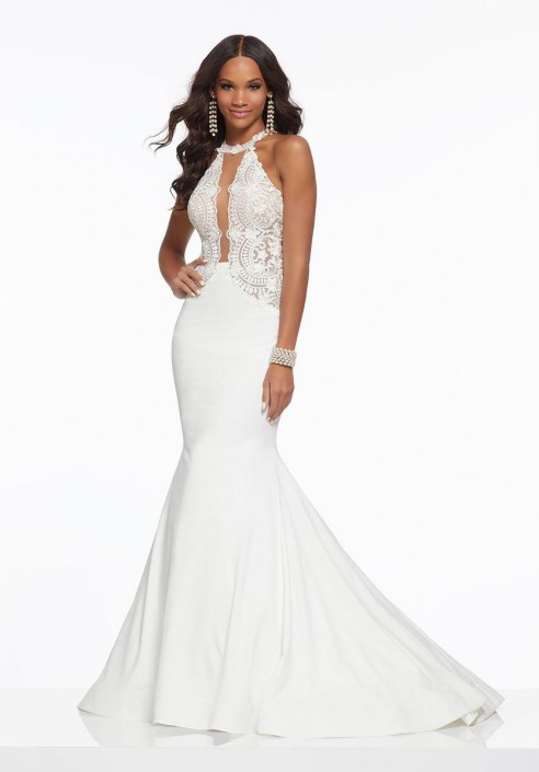Mori Lee Black Prom Dresses Sheer