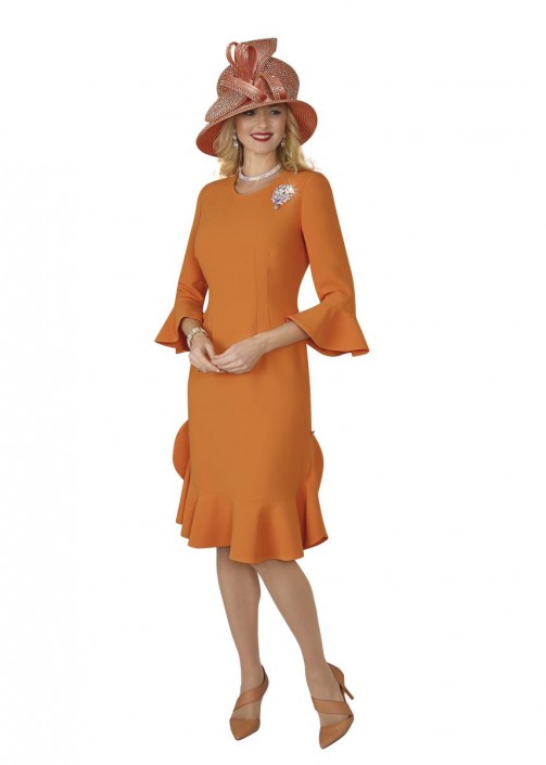 orange church dress