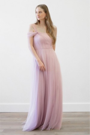 Wtoo Maple 442 One Shoulder Ruched Bridesmaid Dress