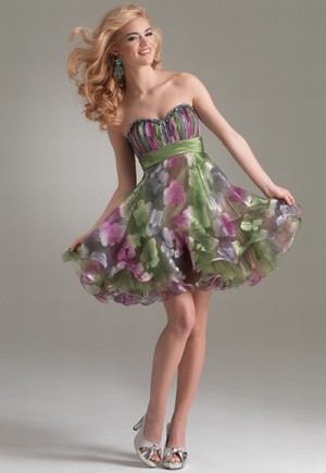 Jasz Multi Print Short Party Dress 4422