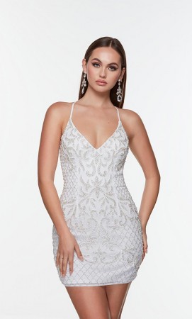 Alyce Paris 4506 Backless Beaded Cocktail Dress