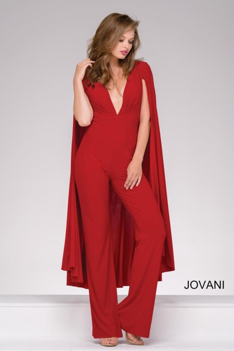 jumpsuit with cape for prom