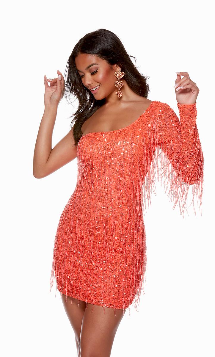 Long sleeve sales sequin fringe dress