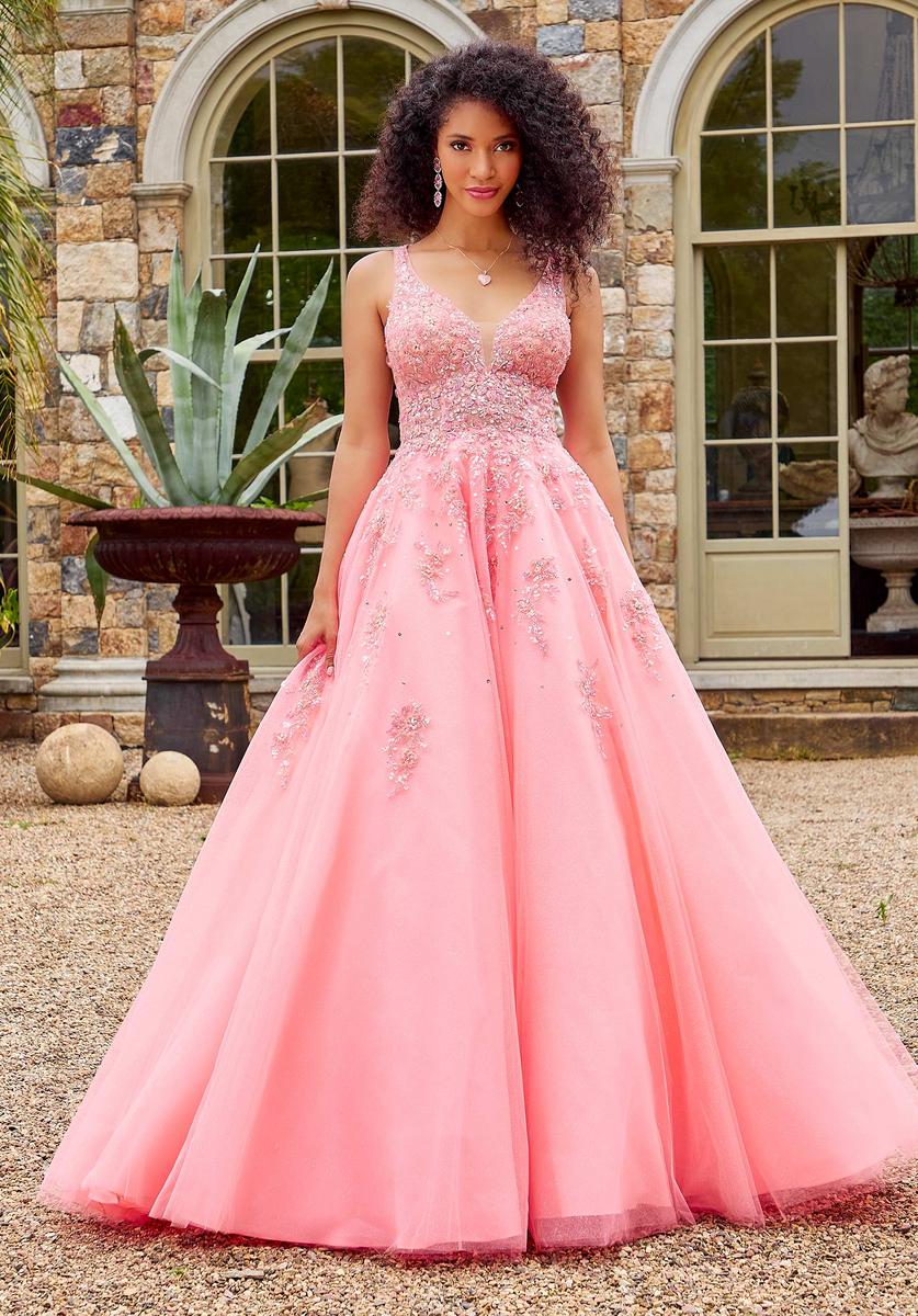 French Novelty: Morilee 47031 Beaded Embroidered Ball Gown