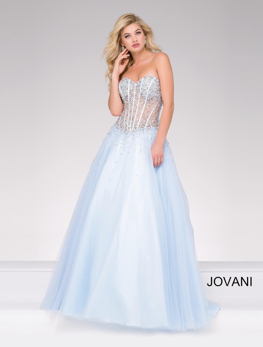 jovani tulle layered ball gown