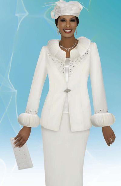 white church dresses and suits