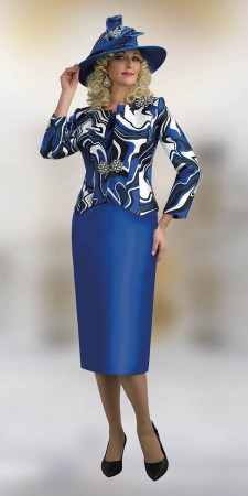 Lily and Taylor 4750 Ladies Abstract Print Suit