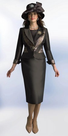 Lily and Taylor 4773 Ladies 3 Piece Church Suit with Lace