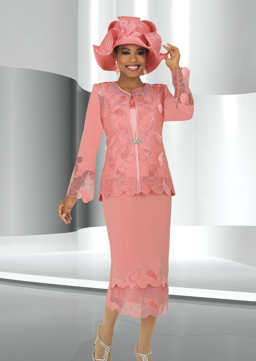 Ben Marc 47746 Womens Church Suit with Illusion French Novelty