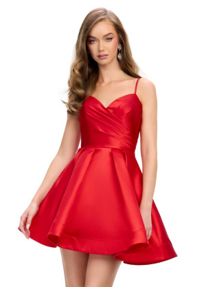Ashley Lauren 4780 Short Mikado Homecoming Dress