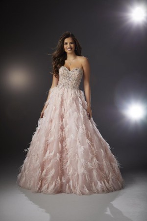 Morilee 48001 Over the Top Feather Prom Ballgown