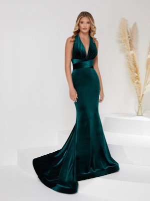 Christina Wu Gala 48005V Convertible Top Velvet Gown