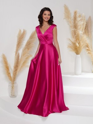 Christina Wu Gala 48010CS Cap Sleeve Satin Gown