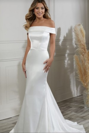 Christina Wu Gala 48025CS Off Shoulder Satin Gown