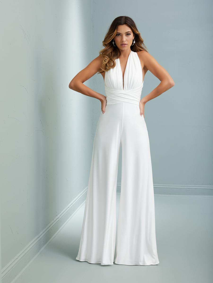 French Novelty Christina Wu Gala Pearl 48042 Convertible Strap Jumpsuit