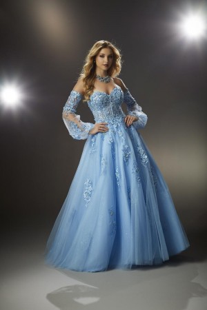 Morilee 48053 Romantic Floral Lace Ball Gown