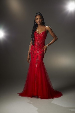 Morilee 48072 Beaded Lace Mermaid Prom Dress