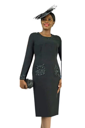 Lily and Taylor 4839 Elegant Long Sleeve Dress