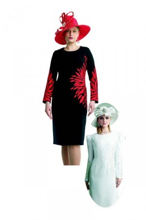 Lily and Taylor 4847 Eye Catching Church Dress