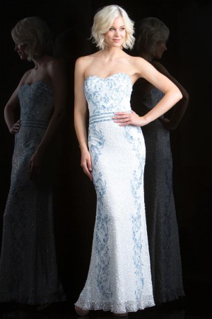 Scala 48835 Long Beaded Prom Dress