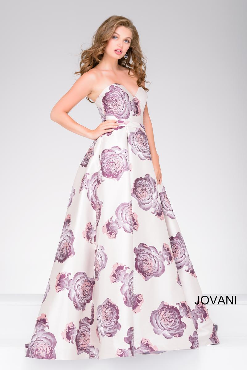 French Novelty: Jovani 48924 Floral Prom Dress
