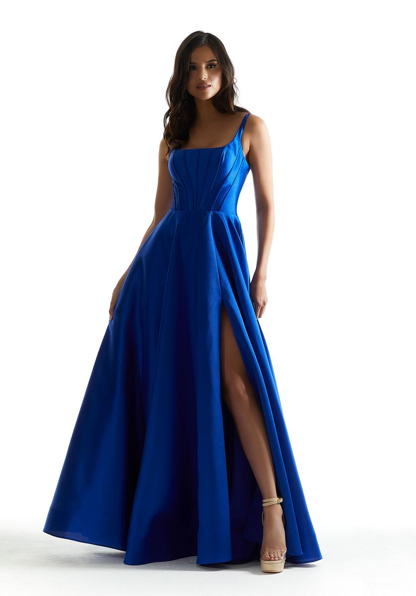 square neck prom dress