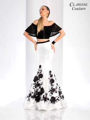 Clarisse Couture 4906 Off Shoulder 2pc Mermaid Gown