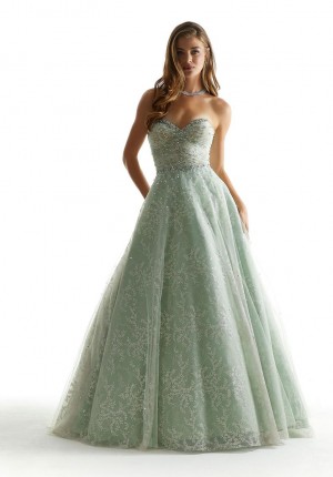 Morilee 49066 Pattern Glitter Tulle Prom Dress