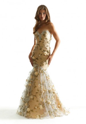 Morilee 49067 Unique Floral Organza Mermaid Dress