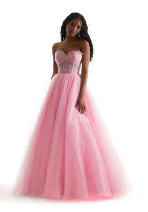 Morilee 49077 Dreamy Sheer Bustier Ball Gown