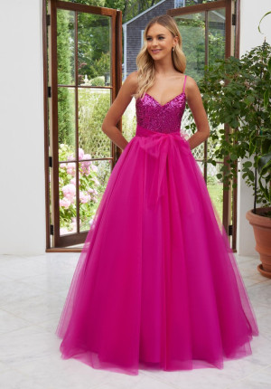 Morilee 49115 Princess Ball Gown Prom Dress with Bow