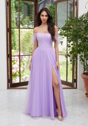 Morilee 49118 Dreamy Off Shoulder Tulle Prom Dress